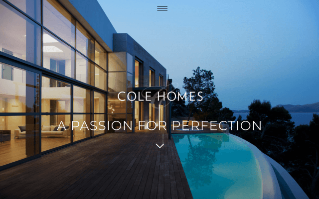 Cole Homes FL website